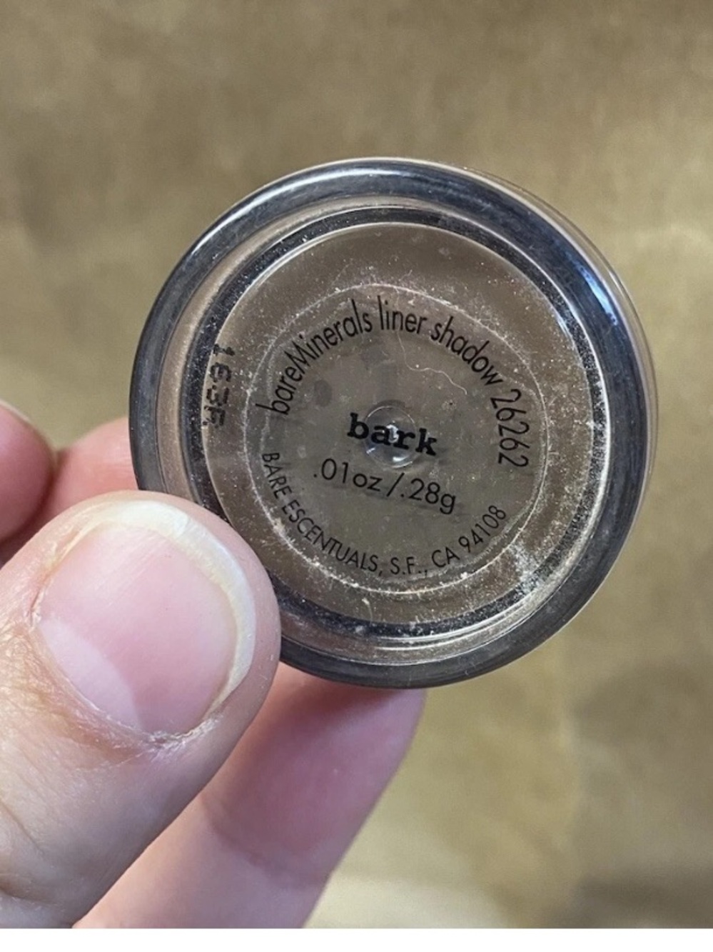 I.D. bareMinerals Liner eye Shadow BARK loose powder .01 oz/28g PARTIAL
